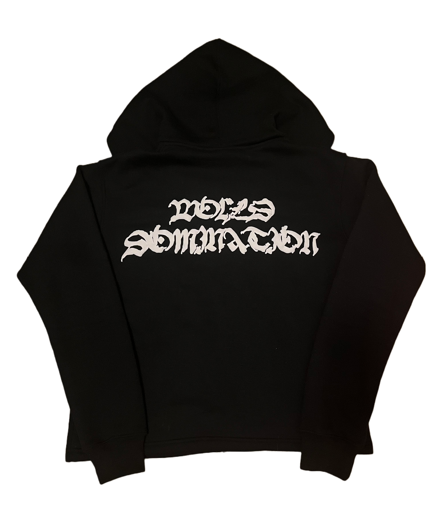 “World Domination” Black Cropped Hoodie